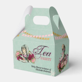Caja Para Regalos Fiesta de té personalizada vintage de Alicia en el