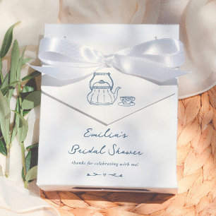 Caja Para Regalos Fiesta de té vintage dibujada a mano para despedid