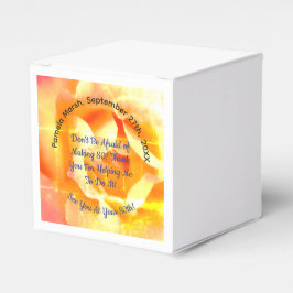 Caja Para Regalos fiesta de texto de humor de la rosa dorada del 80
