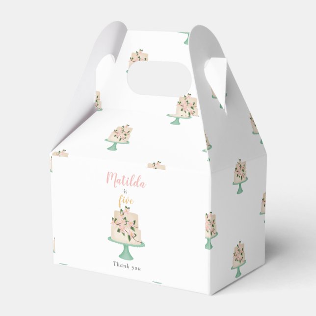 Caja Para Regalos fiesta de torta de cumpleaños editable (Front Side)