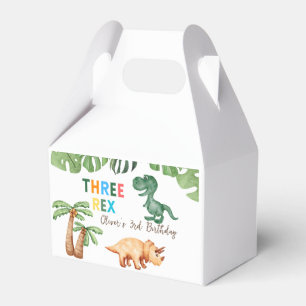 Caja Para Regalos fiesta de tres rex de tres años