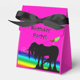 Caja Para Regalos Fiesta de unicornio arcoiris