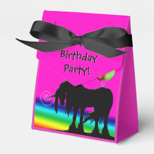 Caja Para Regalos Fiesta de unicornio arcoiris