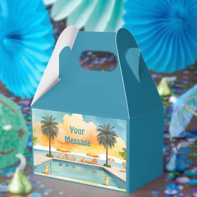 Caja Para Regalos Fiesta de verano de la piscina acuática (Subido por el creador)
