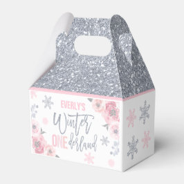 Caja Para Regalos Fiesta del copo de nieve rosa de Onederland