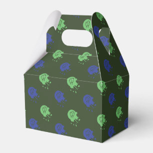 Caja Para Regalos Fiesta del Ejército Verde y Paintball Azul