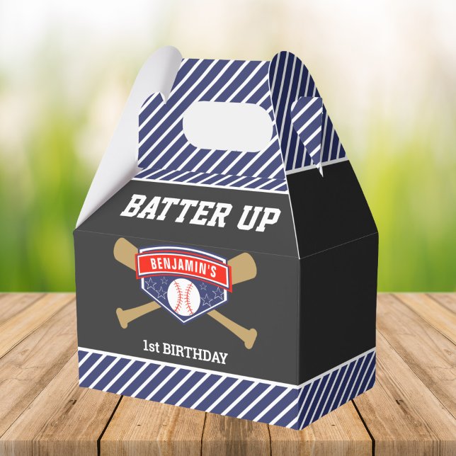 Caja Para Regalos Fiesta del primer cumpleaños del béisbol (Subido por el creador)