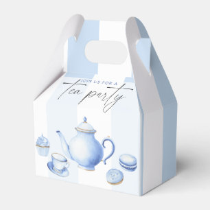 Caja Para Regalos Fiesta del té azul para baby shower