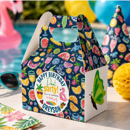 Caja Para Regalos Fiesta en la Piscina | Cumpleaños Moderno con Tema