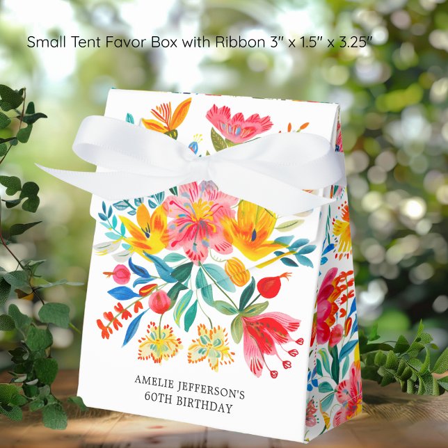 Caja Para Regalos Fiesta floral brillante mexicana cumpleaños (Subido por el creador)