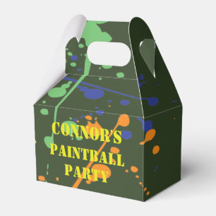 Caja Para Regalos Fiesta Green Paintball