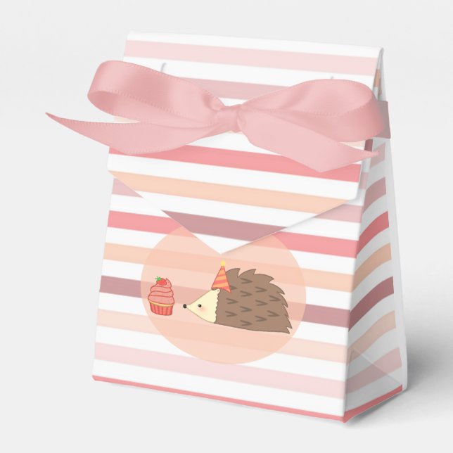 Caja Para Regalos Fiesta Hedgehog y Cupcake (Front Side)