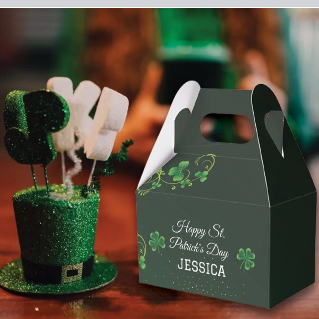 Caja Para Regalos Fiesta irlandés del Green Shamrock Vine (Subido por el creador)