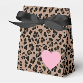 Caja Para Regalos Fiesta leopardo y rosa