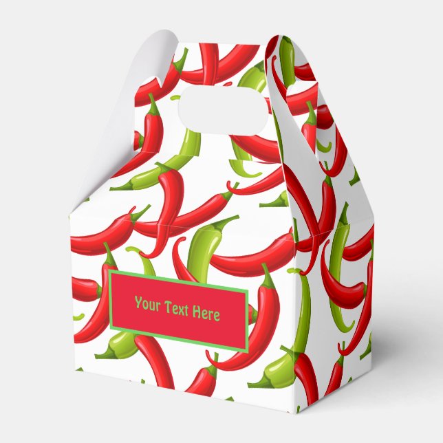 Caja Para Regalos Fiesta mexicana de pimientos picantes (Front Side)