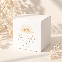 Caja Para Regalos Fiesta Minimalista Boho Sol Neutral Baby Shower