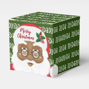 Caja Para Regalos Fiesta navideña de los Santa Navidades afroamerica