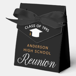 Caja Para Regalos Fiesta Oro Negro de Reunión de la Escuela Secundar