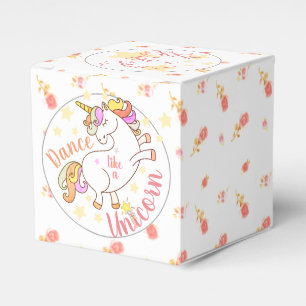 Caja Para Regalos Fiesta Personalizada Unicornio de Baile Brilla com