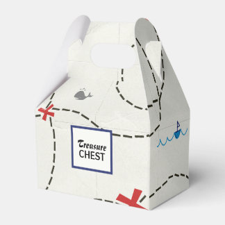 Caja Para Regalos Fiesta Personalizado de Ballenas del Mapa del Teso