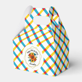 Caja Para Regalos Fiesta Picnic Verano Floral Geométrica