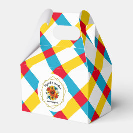 Caja Para Regalos Fiesta Picnic Verano Floral Geométrica