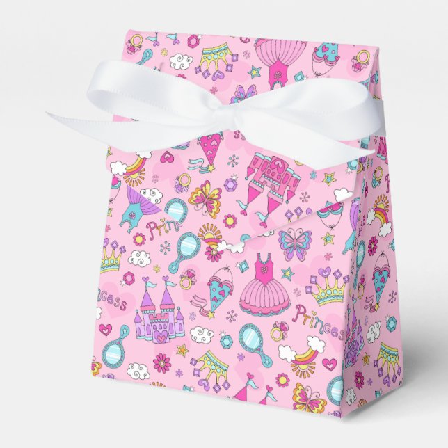 Caja Para Regalos Fiesta Princesa Rosa (Front Side)