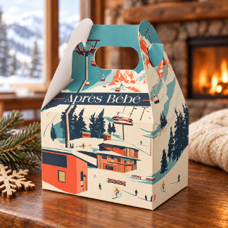 Caja Para Regalos Fiesta Retro Après Bébé Resort de Esquí Naranja Az