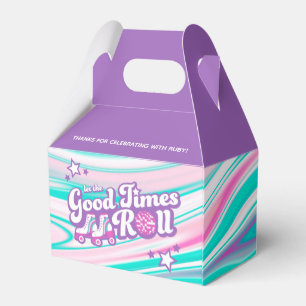 Caja Para Regalos Fiesta Retro Groovy Roller Disco