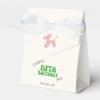 Caja Para Regalos Fiesta Rosa Animal de globo 5 cumpleaños