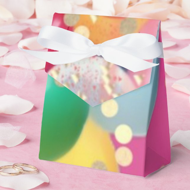 Caja Para Regalos Fiesta Rosa Brillante  (Boda)