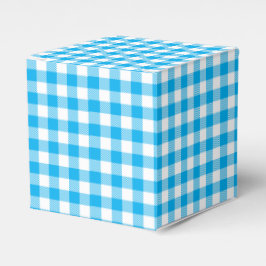 Caja Para Regalos Fiesta Rústico Blue Plaid Gingham Country Wedding