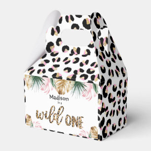 Caja Para Regalos Fiesta salvaje de selva salvaje de leopardo de un