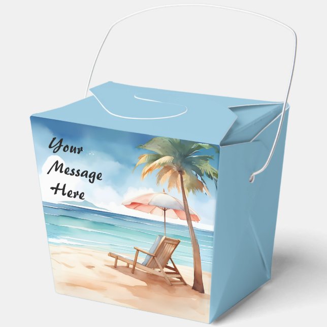 Caja Para Regalos Fiesta Tropical Beach (Anverso)