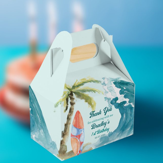 Caja Para Regalos Fiesta tropical de la playa náutica de surf (Subido por el creador)