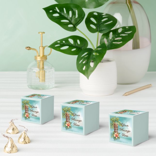 Caja Para Regalos Fiesta Tropical de Tiki (Múltiple)