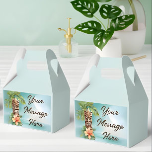 Caja Para Regalos Fiesta Tropical de Tiki