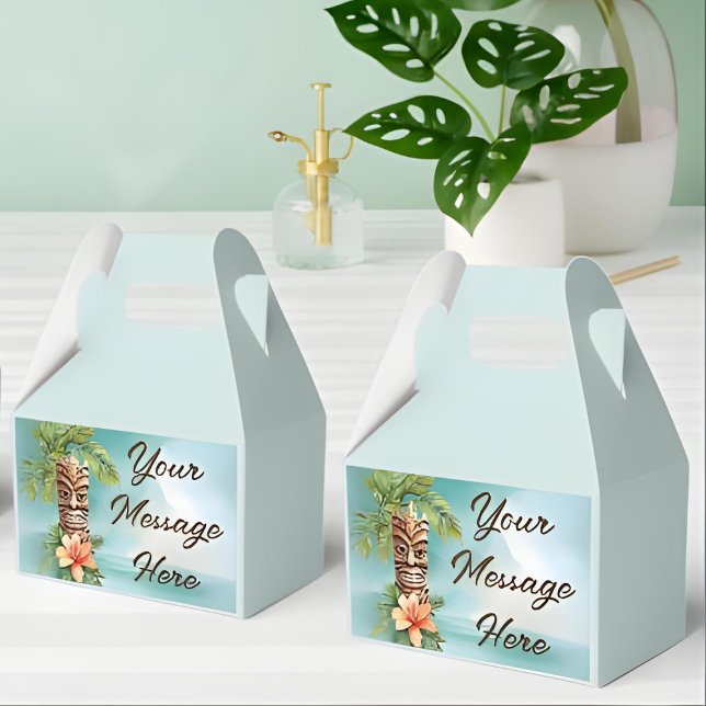 Caja Para Regalos Fiesta Tropical de Tiki (Subido por el creador)