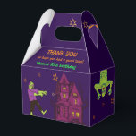 Caja Para Regalos Fiesta Zombie Birthday Kids<br><div class="desc">Transforme tu cumpleaños en una celebración inolvidable para ti y tus invitados con este diseño animado y colorido con zombis,  momias,  cementerios,  dulces y más. Fácilmente personalizarlo con tus detalles,  y estás listo para ir. Disfruta de tu fiesta de cumpleaños</div>