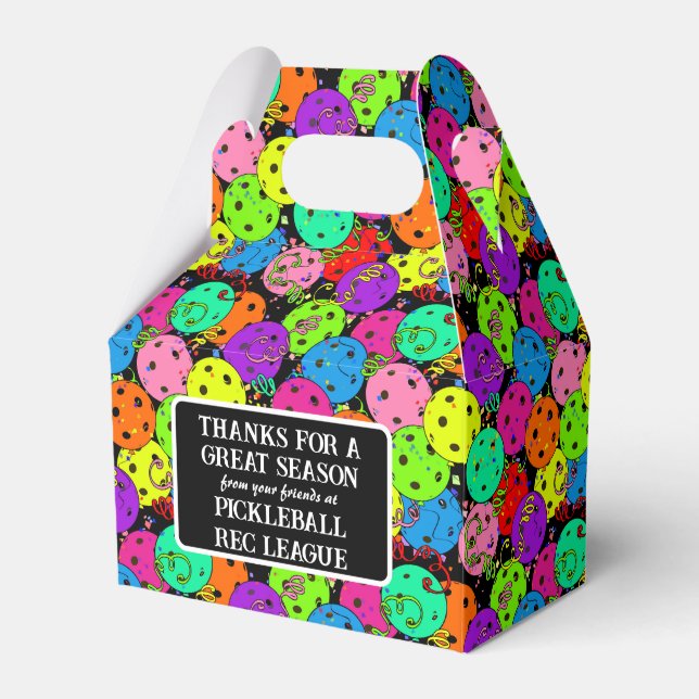 Caja Para Regalos Fiestas de baloncesto globos en negro gracias (Front Side)