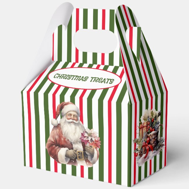 Caja Para Regalos Fiestas De Vacaciones Y Santa Claus (Anverso)