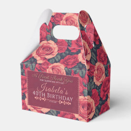 Caja Para Regalos Fiestas minimalistas con tema de rosa inspiradas e