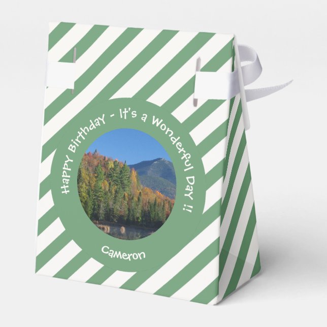 Caja Para Regalos Fiestas Whiteface Mountain, Adirondack Autumn (Reverso)