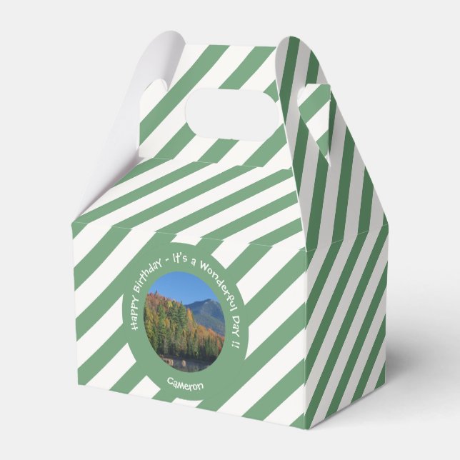 Caja Para Regalos Fiestas Whiteface Mountain, Adirondack Autumn (Reverso)