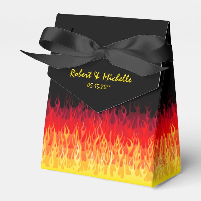 Caja Para Regalos Flamas Red Hot Rod (Front Side)