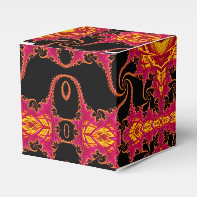 Caja Para Regalos Flamboyante fractal (Costado Anverso)