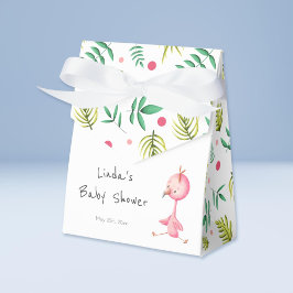 Caja Para Regalos Flamingo de verano tropical Baby Shower personaliz