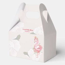 Caja Para Regalos Flamingo rosa Es un Baby Shower Chica