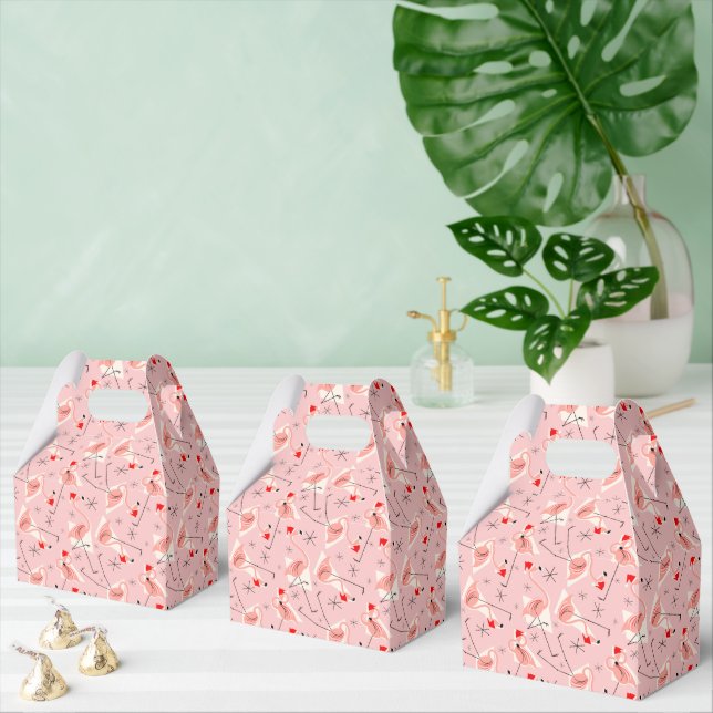 Caja Para Regalos Flamingo Santas Pink Multi gable (Múltiple)