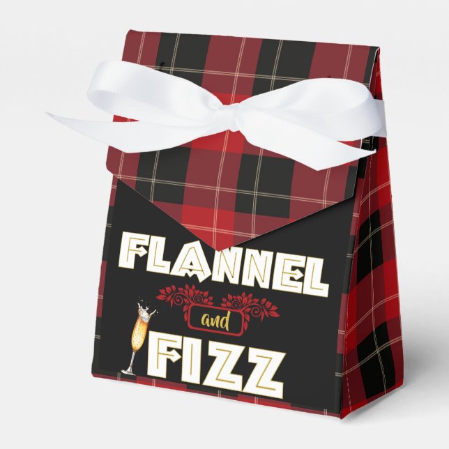 Caja Para Regalos Flannel & Fizz | Tapado de búfalo rojo y negro (Front Side)